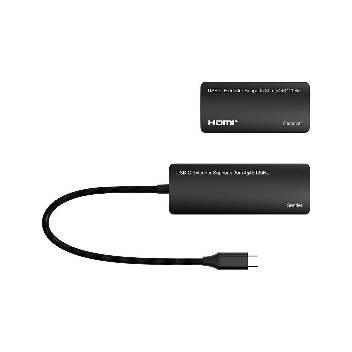 Usb-C To Hdmi Extender Via  Ethernet, 30m Distance At