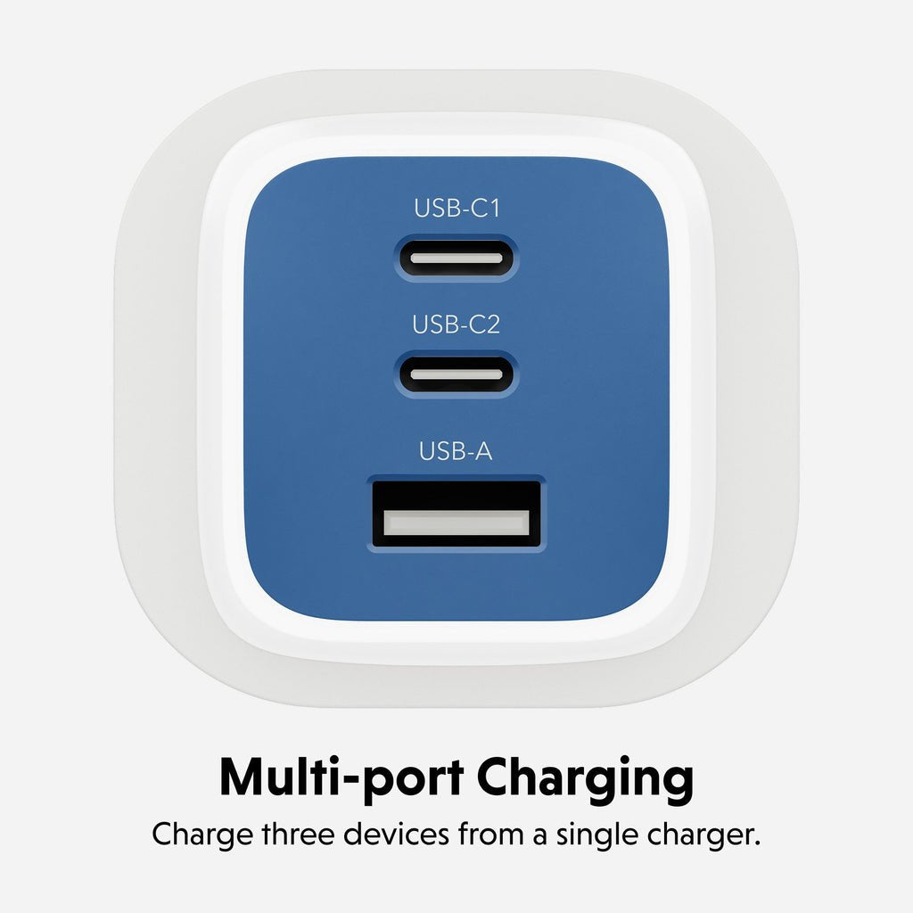 Targus Hyperjuice Flex - Fuente De Alimentación - Gan - 65 Watt - 3 Puntos De Conexión De Salida (2 X Usb-C, Usb)