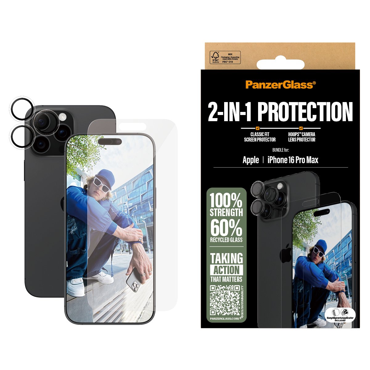 EAN 5715685011344 - PanzerGlass ® 2-in-1 Bundle iPhone 16 Pro Max Protector de pantalla Apple 1 pieza(s) imagen 2