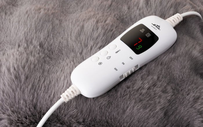 Eta632590000 Bubble Heating Blanket, 130 X 160 Cm, 3 Temperature Settings, Grey