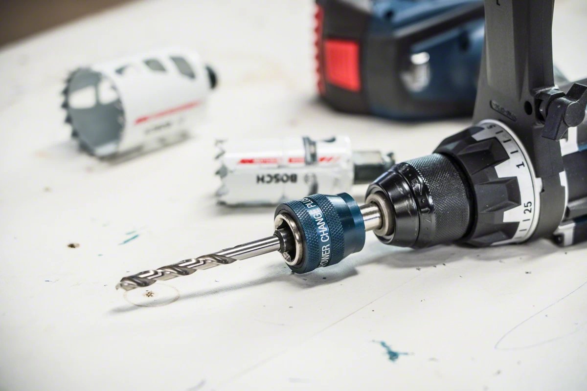 Bosch Professional Power Change Plus Adaptador 8,7 Mm Negro, Incl. Taladro Hss-Co, Ø 7,15 Mm 2608594256