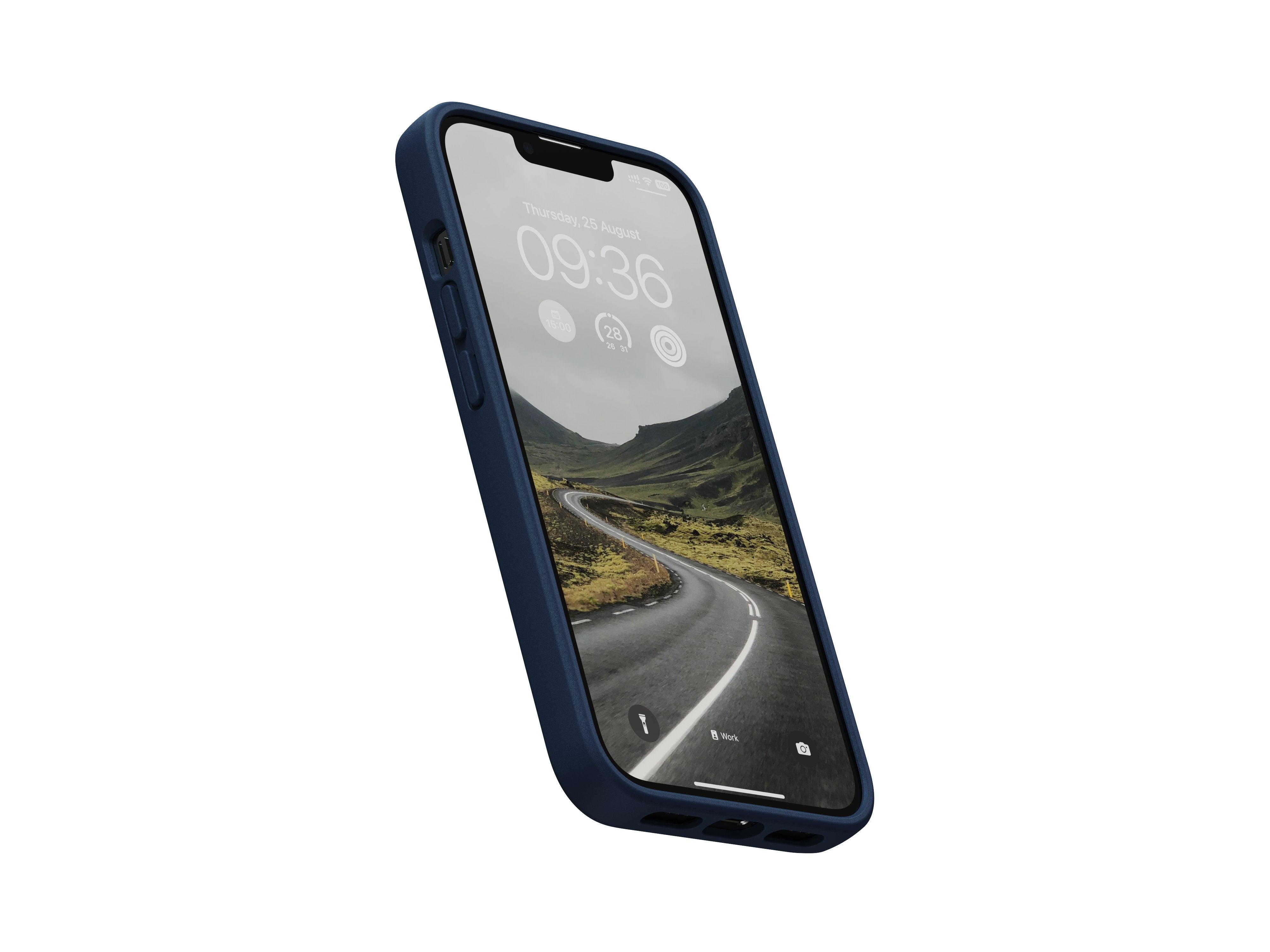 Funda De Cuero Iphone 14 (6.1) Azul