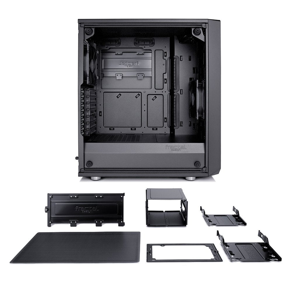 Caja Pc Fractal Design Meshify C Blackout Ventana Cristal Templado Atx, Midi-Tower, Pc, Atx,Itx,Micro-Atx, Negro, 17,5 Cm, 31,5 Cm