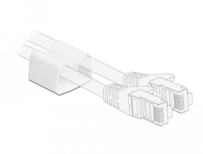 Delock Cablehalter Clip 2 Stück Weiss