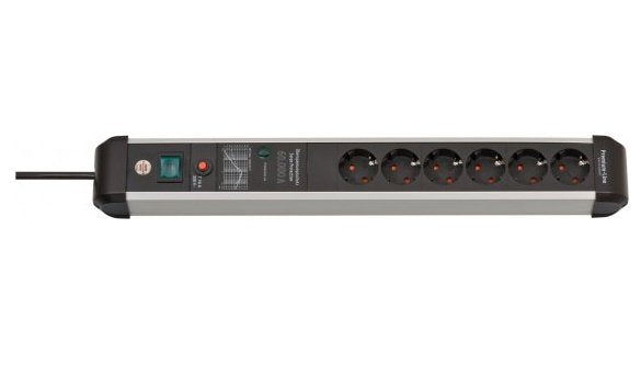 EAN 4007123677108 - Brennenstuhl 1391010601 base múltiple 5 m 6 salidas AC Interior Negro, Plata imagen 1