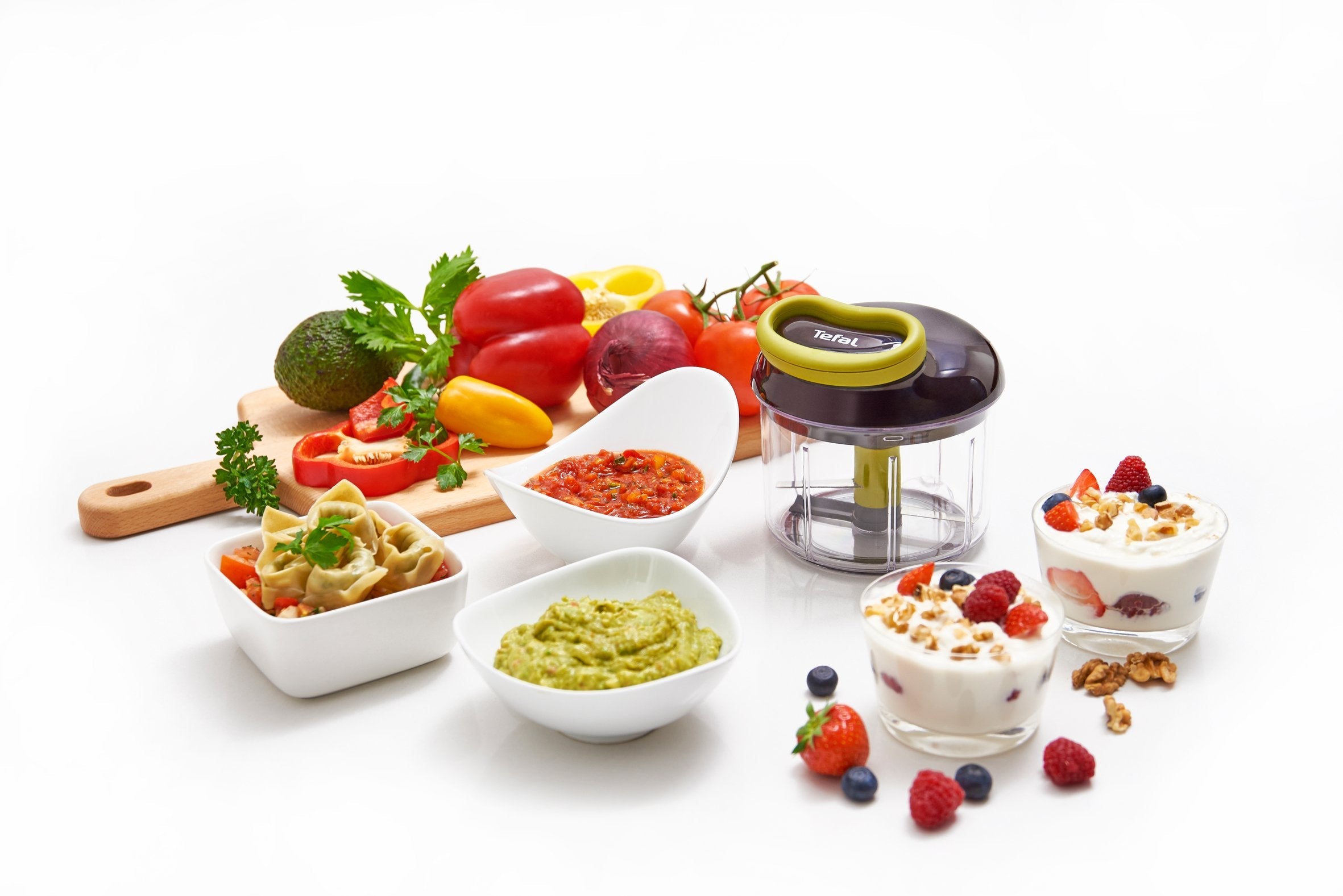 Tefal 5-Sekunden Zerkleinerer, Maxi-Kit Mit 4 Klingen (Negro/Verde, Manuell, 900ml) K13210