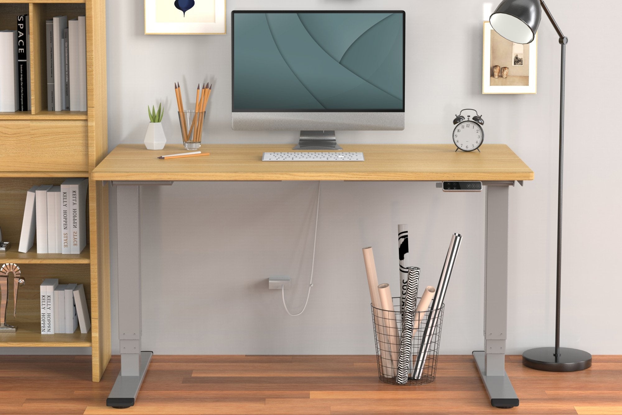 Digitus Bastidor De Mesa Eléctrico De Altura Regulable, Motor Doble, 3 Niveles, Gris