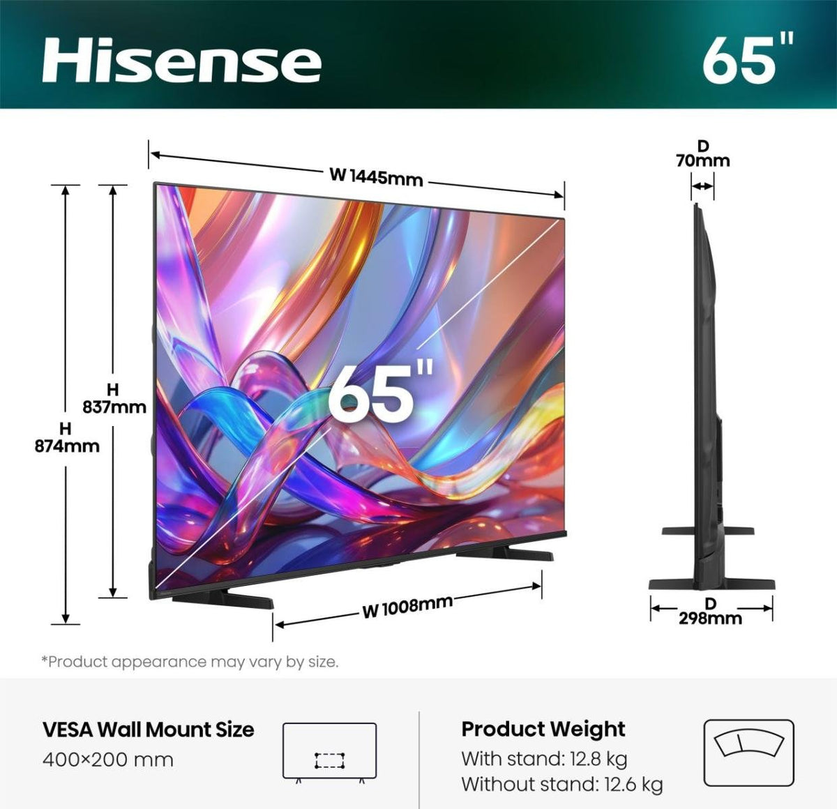 EAN 6942351431673 - Hisense 65Q7S 165,1 cm (65") 4K Ultra HD Smart TV Wifi Negro imagen 2