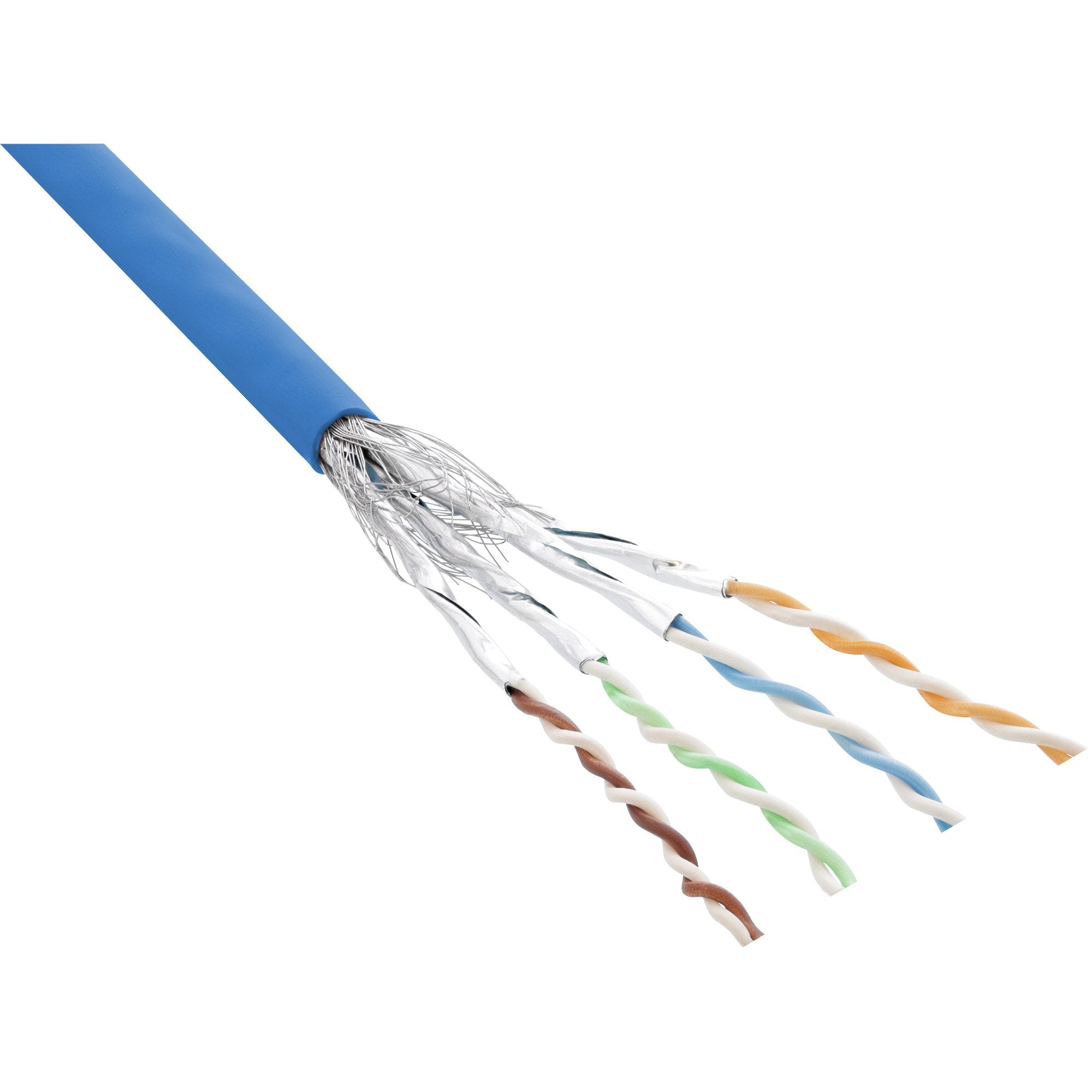 Cable De Red Inline S/Ftp Pimf Cat.6 Azul Awg27 Pvc Cu 100m
