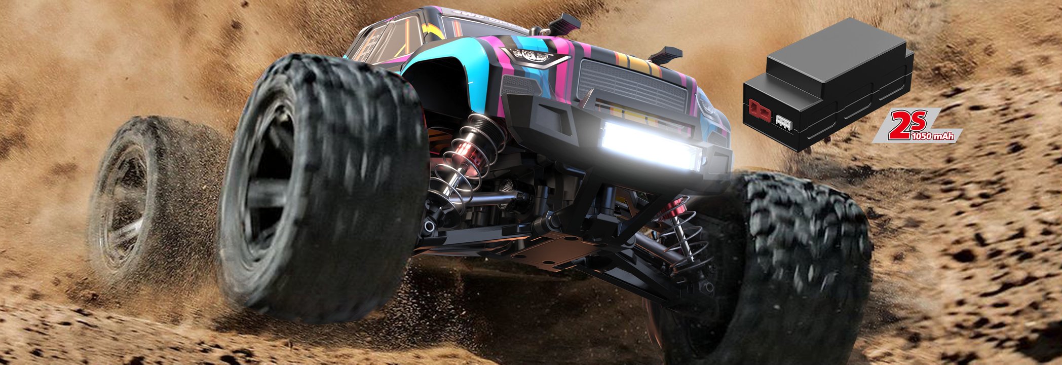 Amewi Rc Auto Hypergo Monmertruck Li-Po 1050mah Bl/We/14+