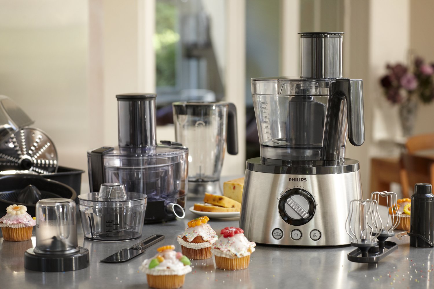 Procesador Alimentos Philips Hr7778 00 Avance Collection 1300w Jarra 2.2l 12 Velocidades + Pulso Mas De 30 Funciones Cuerpo Acero Inox