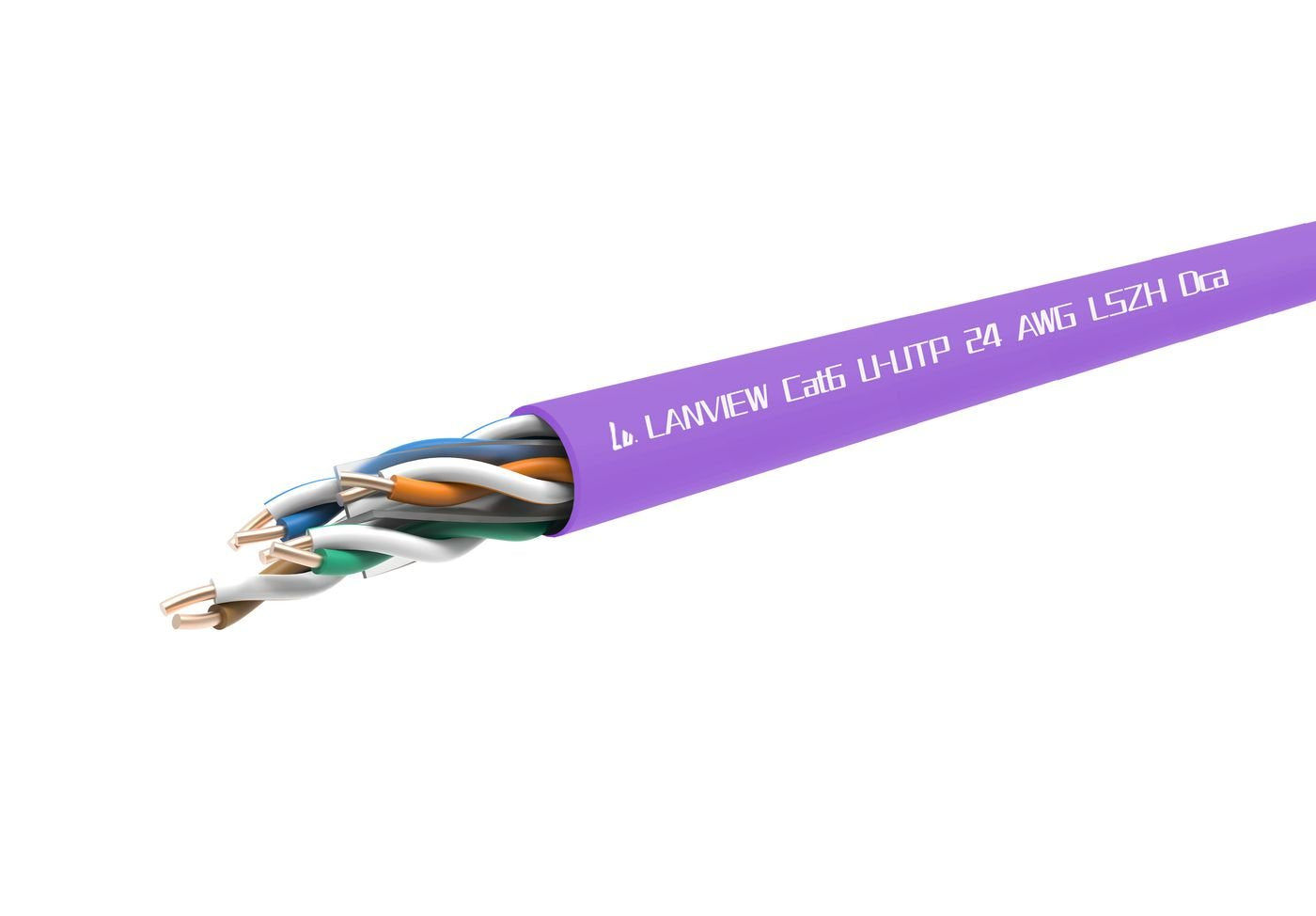 EAN 5704174522492 - Lanview LVN122150 cable de red Púrpura 305 m Cat6 U/UTP (UTP) imagen 1