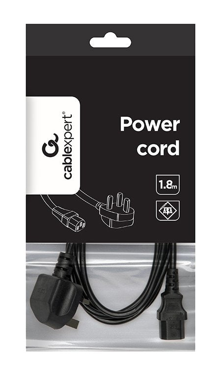 Gembird Pc-187 Uk Power Cord (C13), 5 A, 6 Ft