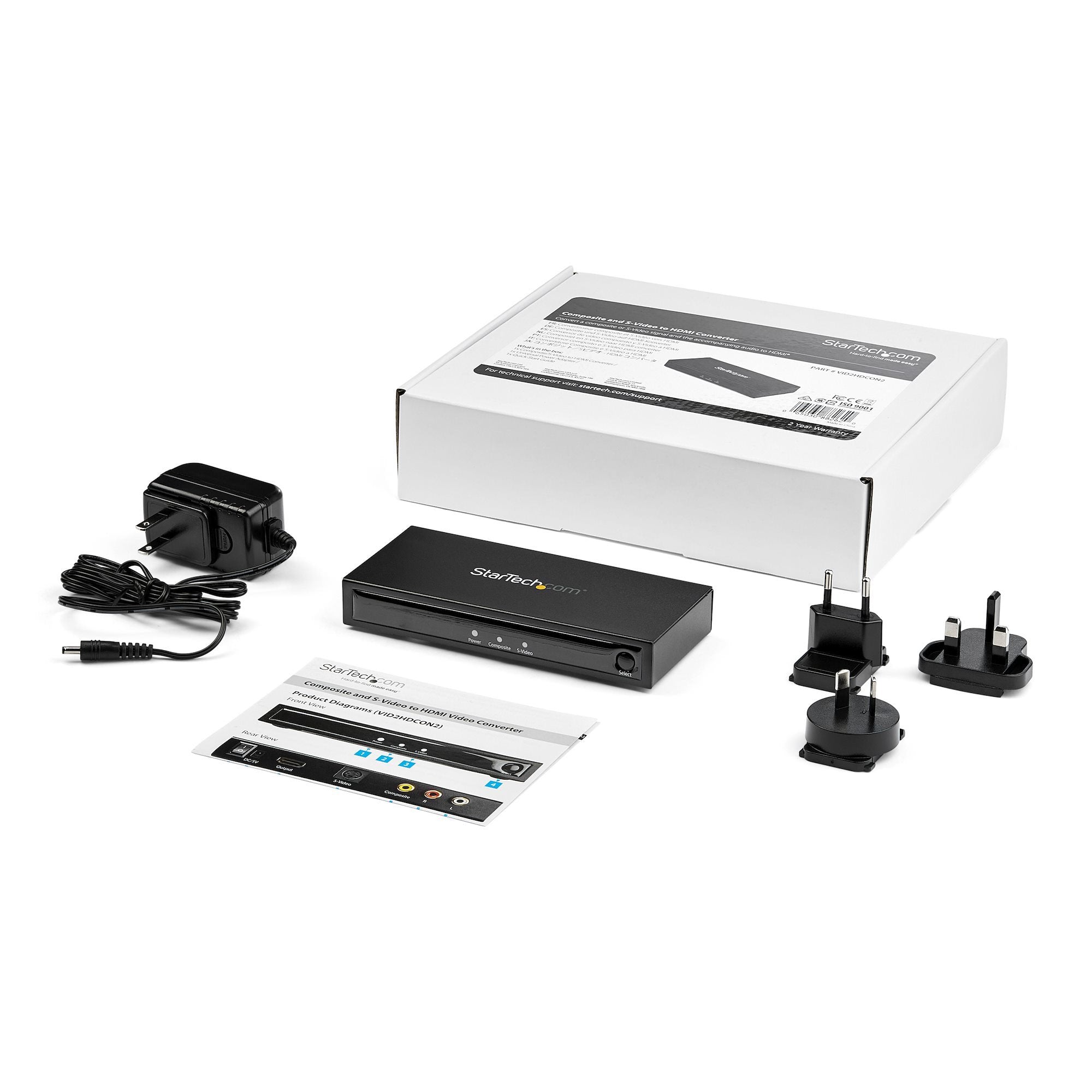 Startech.Com Conversor Adaptador De Vídeo Compuesto O S-Video A Hdmi Con Audio - 720p - Ntsc Y Pal