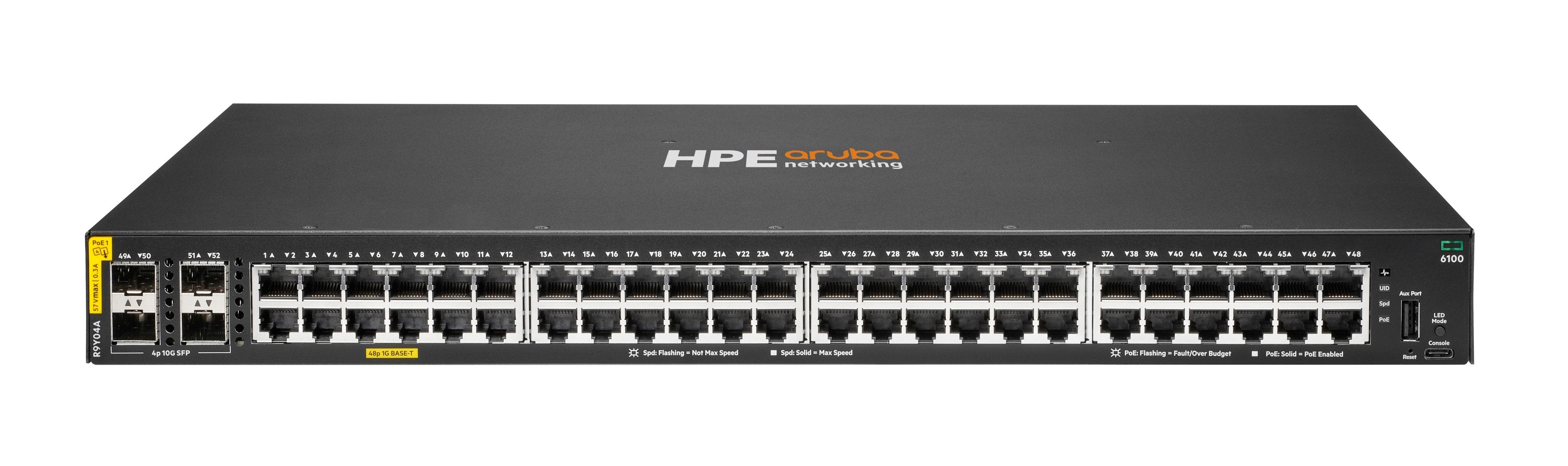 EAN 0190017611846 - HPE Aruba Networking CX 6100 48G Class4 PoE 4SFP+ 740W Switch imagen 1