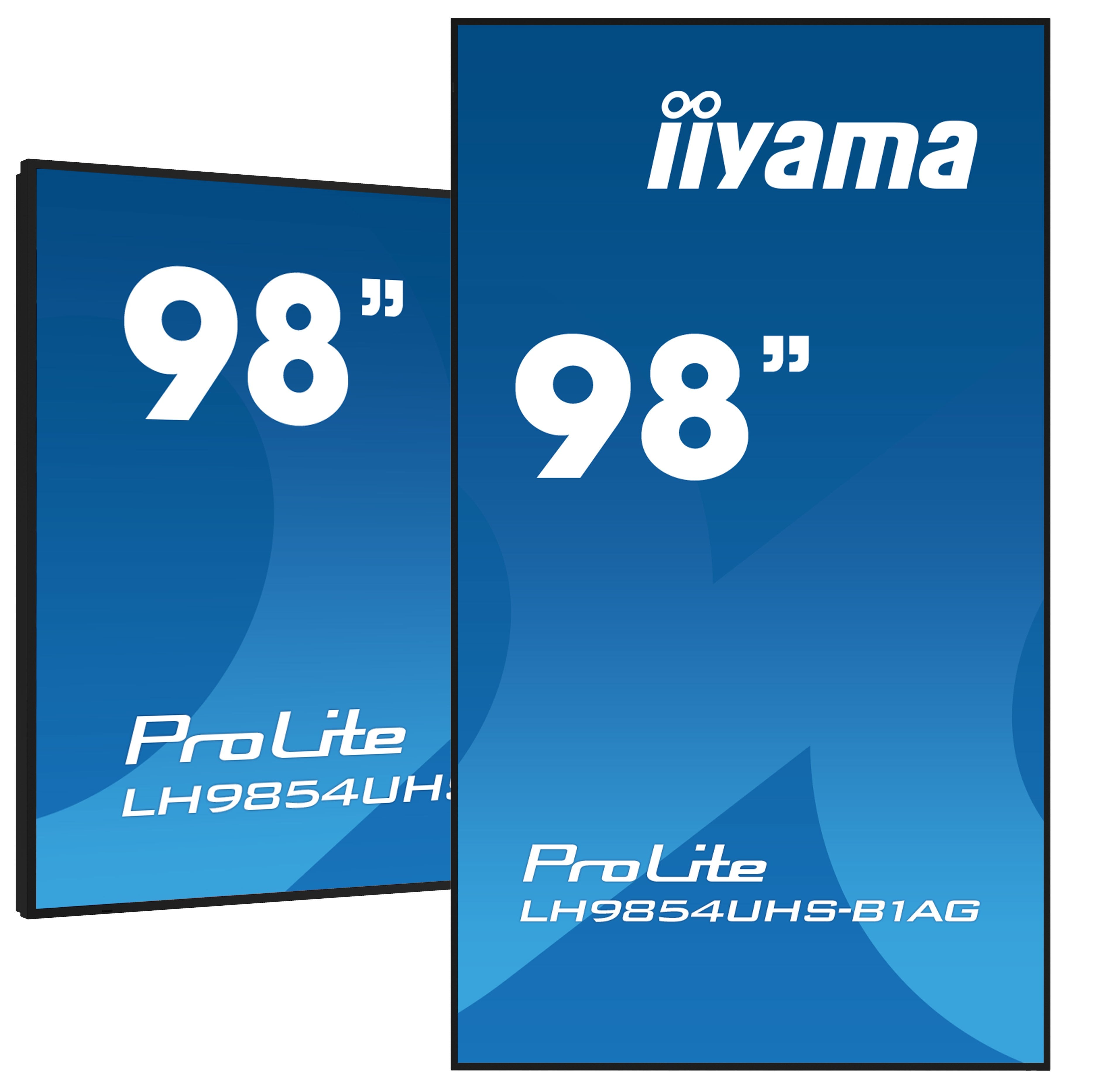 Iiyama Lh9854uhs-B1ag Pantalla Señalización 2,48 M (97.5") Lcd Wifi 500 Cd / M² 4k Ultra Hd Negro Procesador Incorporado Android 11 24/7