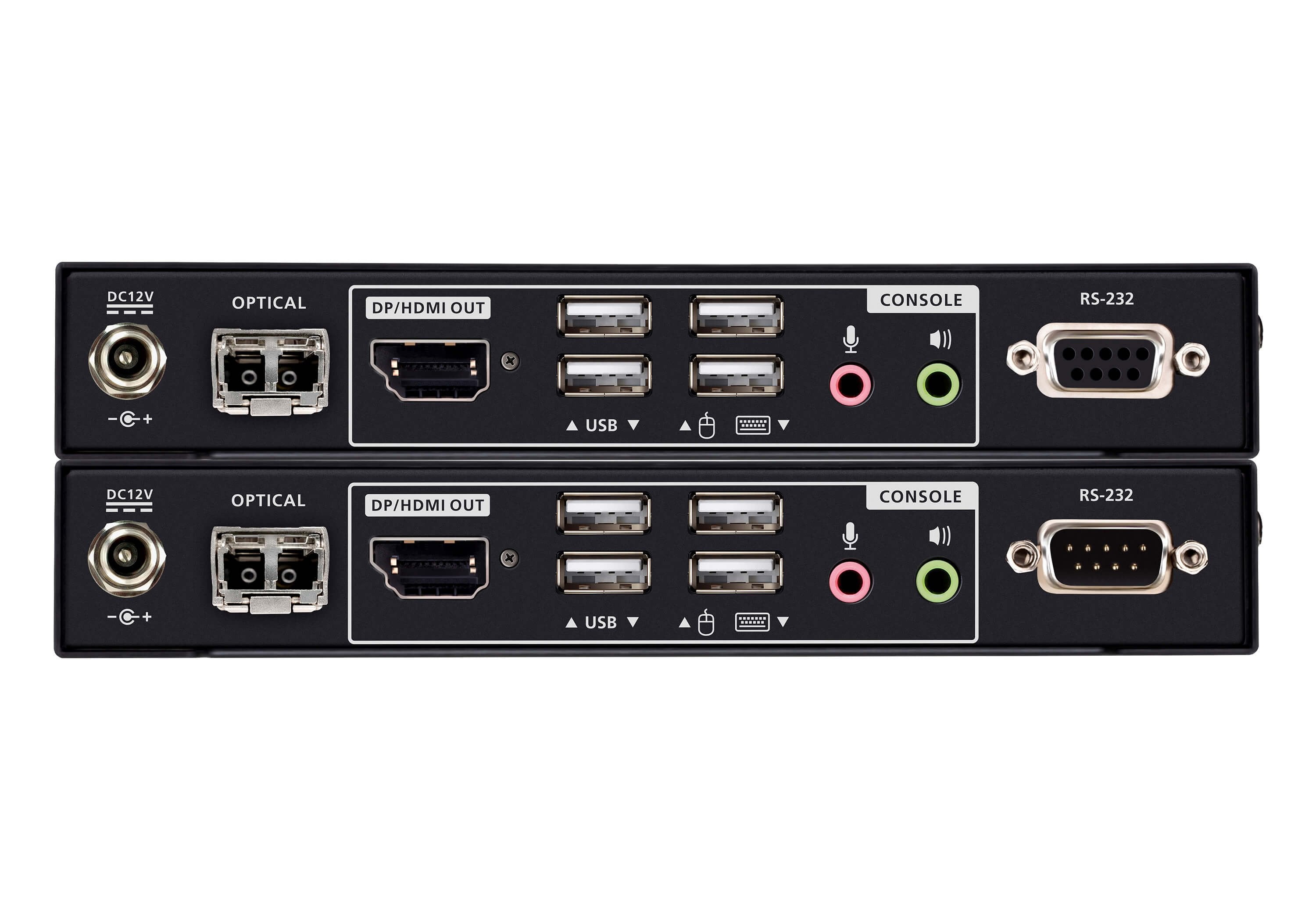 Usb True 4k Displayport/Hdmi  Optical Kvm Extender (True 4k