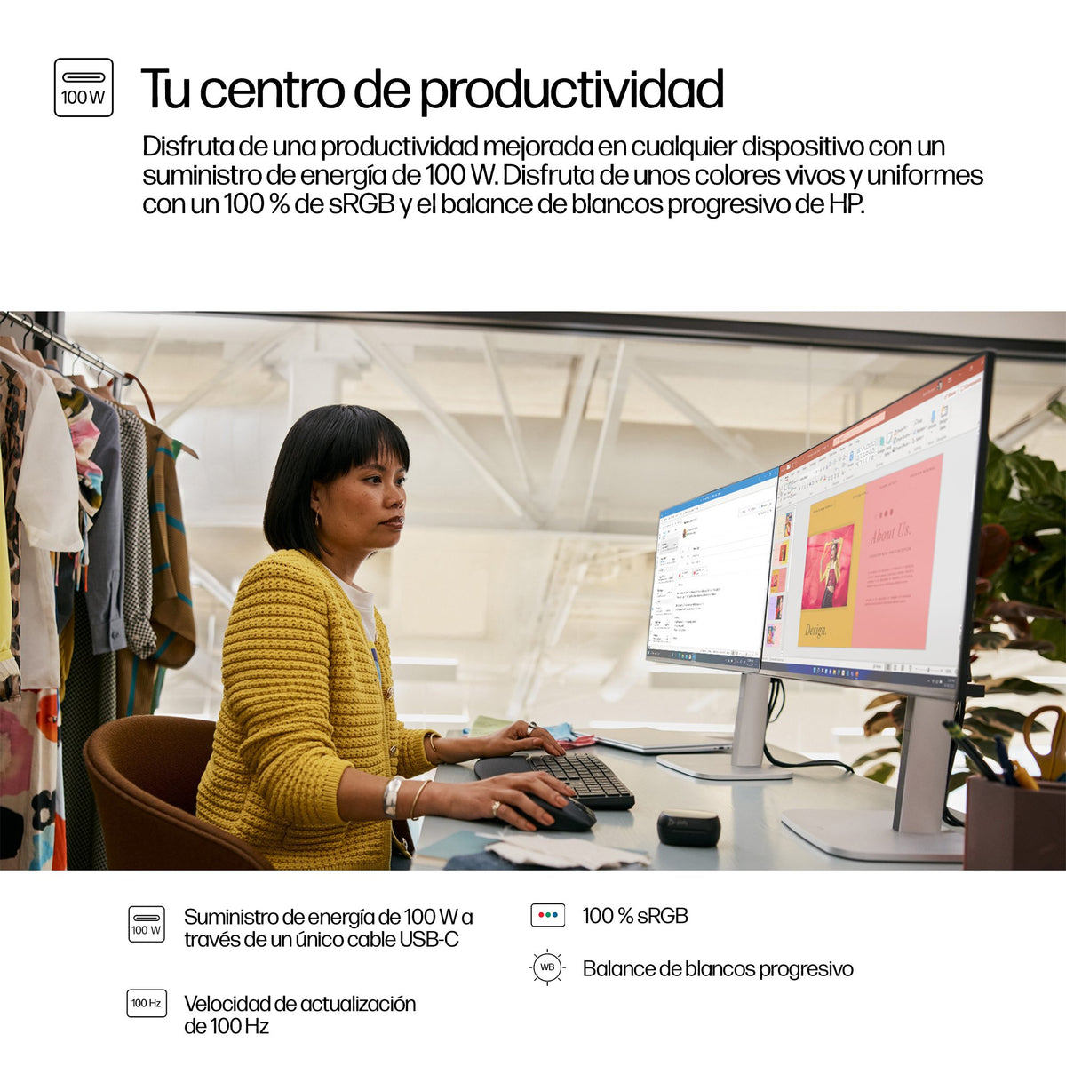 EAN 5715063749326 - HP Series 5 Pro 23.8 inch FHD USB-C Monitor - 524pu pantalla para PC 60,5 cm (23.8") 1920 x 1080 Pixeles  imagen 5