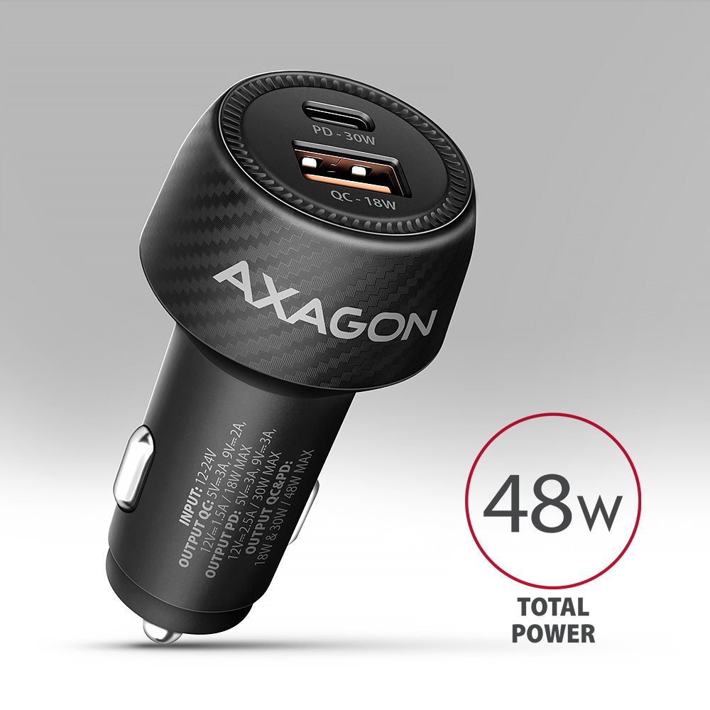EAN 8595247909121 - Axagon PWC-PQ48 cargador de dispositivo móvil Universal Negro Encendedor de cigarrillos Carga rápida Auto imagen 2