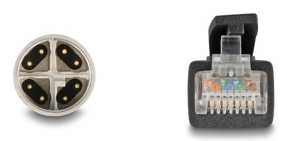 Delock M12 Cable X-Kodiert 8 Pin Stecker Zu Rj45 Stecker Cat.5e S Ftp Flexibel 2 M Schwarz