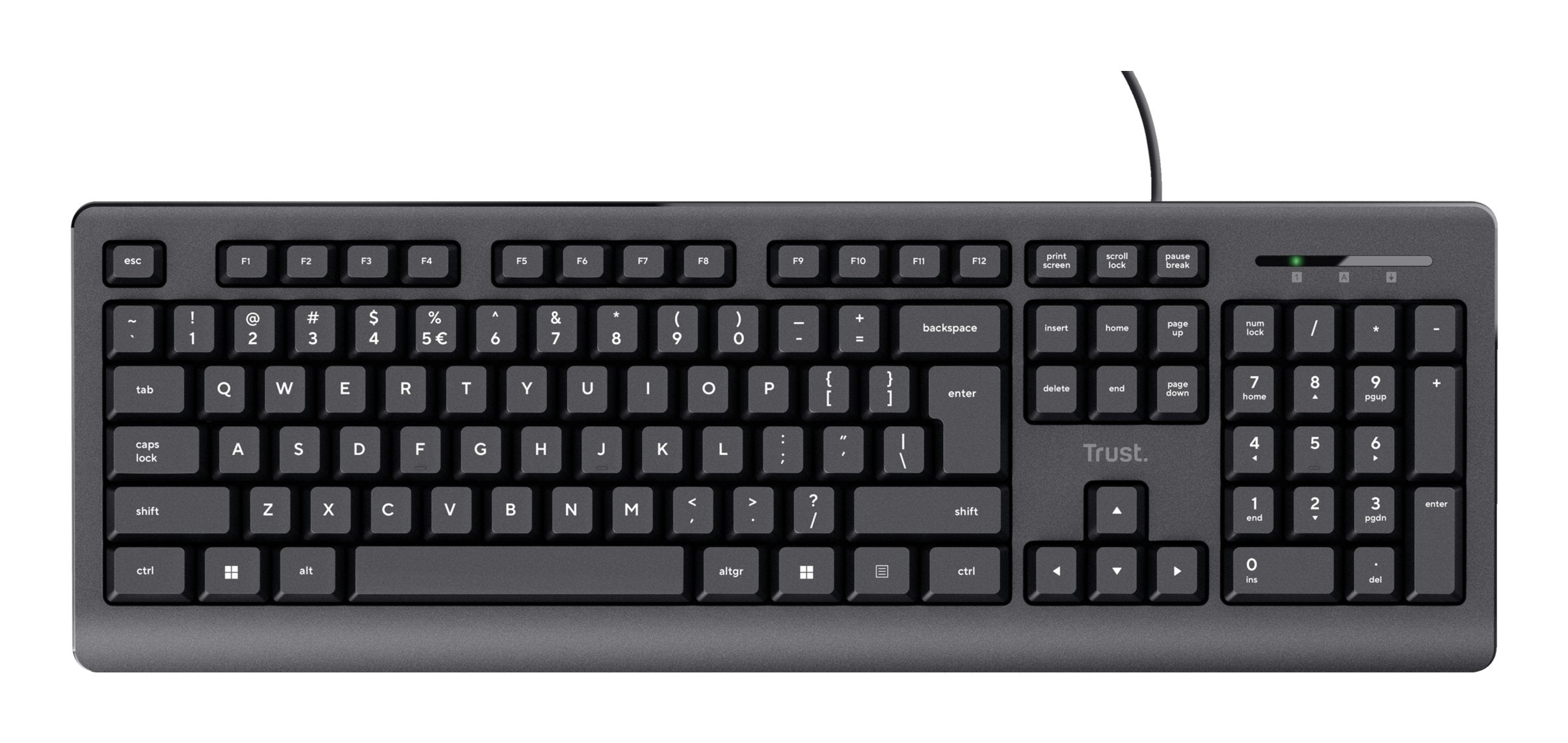 EAN 8713439246391 - Trust 24639 teclado Oficina USB No Inglés de EE. UU. Negro imagen 3