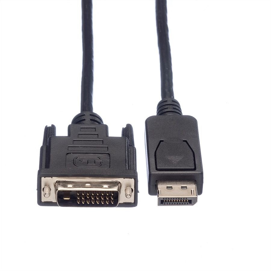 Roline Displayport Cable Dp St - Dvi St, Schwarz, 1,5 M
