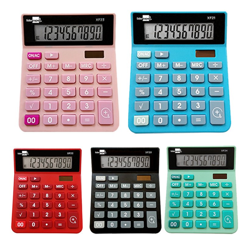 EAN 8423473041226 - Liderpapel XF25 calculadora Escritorio Calculadora básica Colores surtidos imagen 1