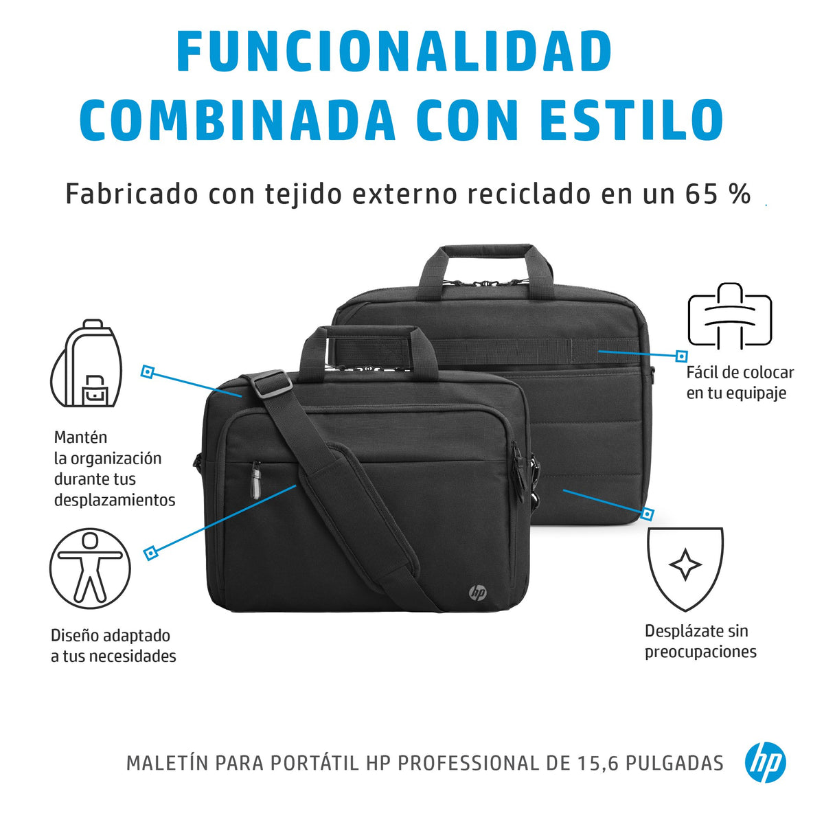 EAN 5715328141780 - HP Professional 15.6 Laptop Bag 39,6 cm (15.6") Maletín Negro imagen 4