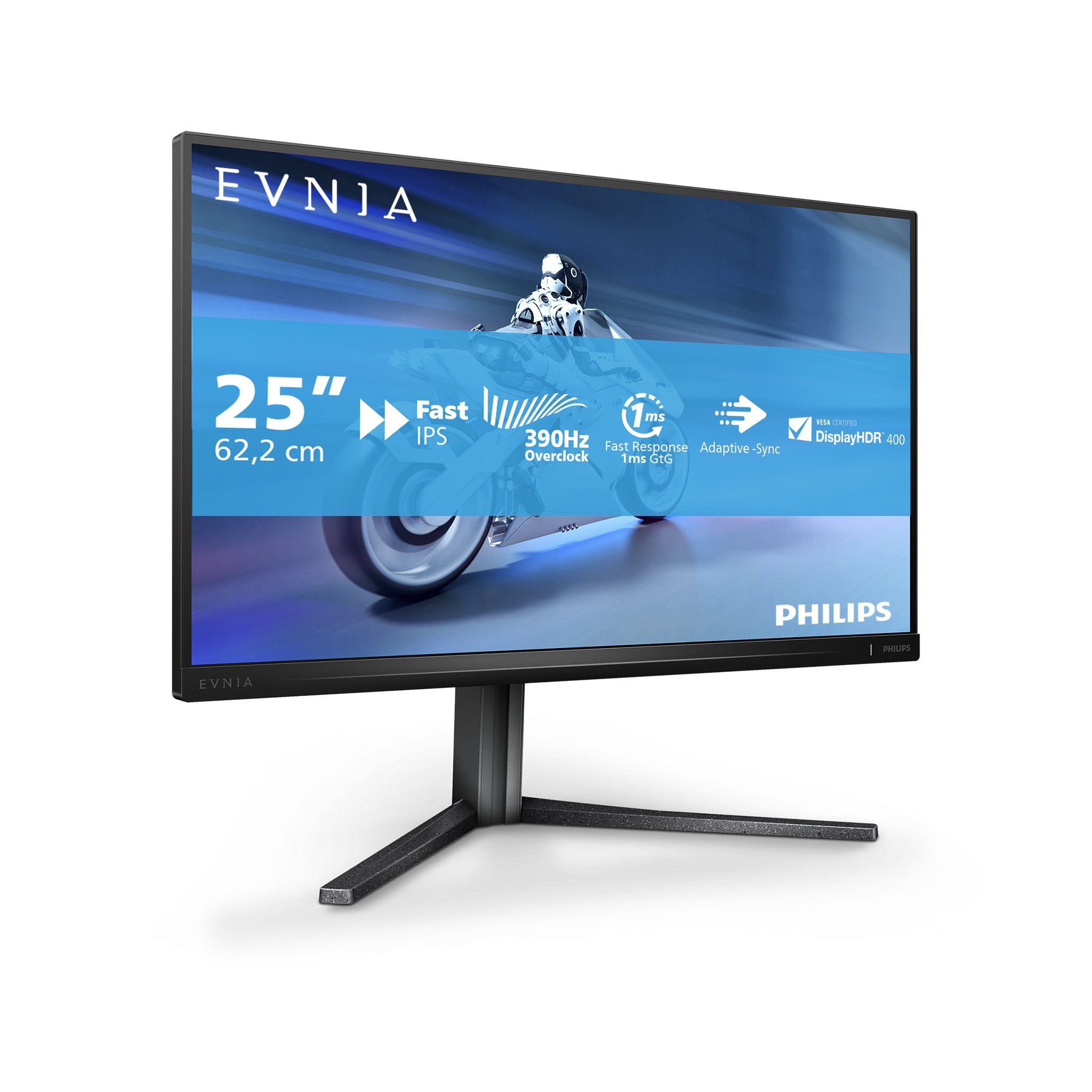 Monitor Philips  24.5" Ips Fhd 390hz 400cd M2 0.3ms Hdmi 2.0x2 Dp 1.4 Pivot 25m2n5200u/00*