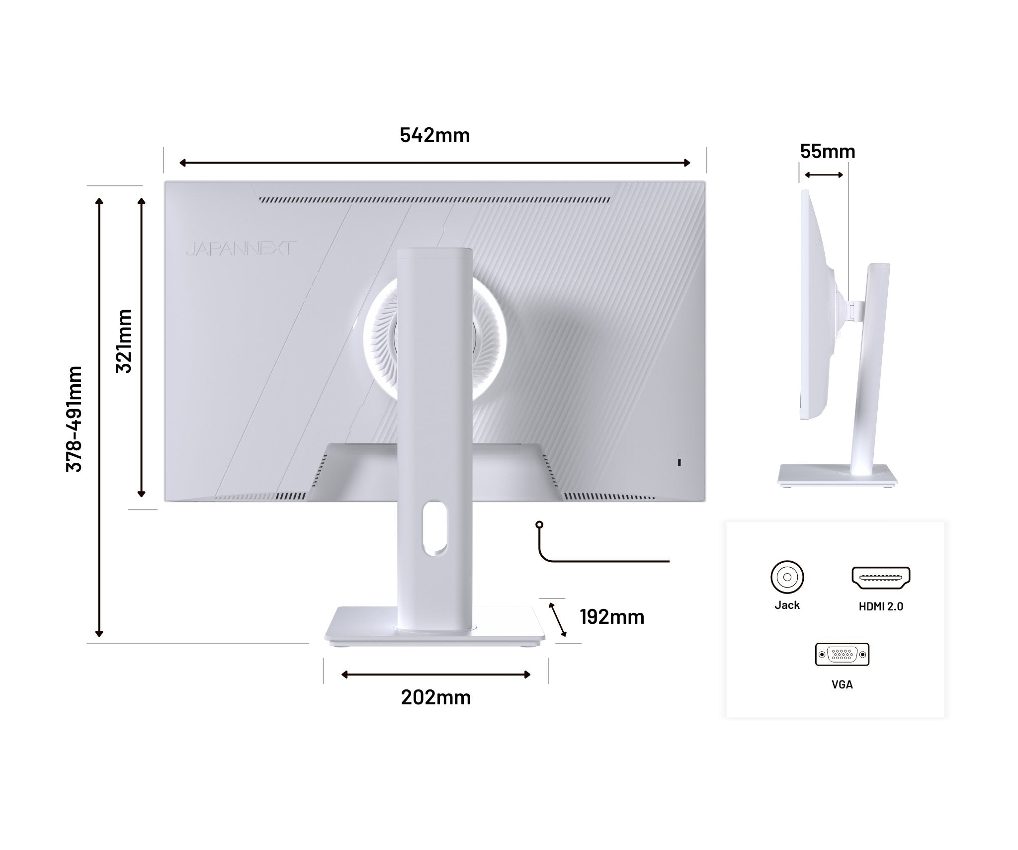 EAN 4589511175699 - JAPANNEXT JN-I238FHD120F-HSP-W pantalla para PC 60,5 cm (23.8") 1920 x 1080 Pixeles Full HD LCD Blanco imagen 4