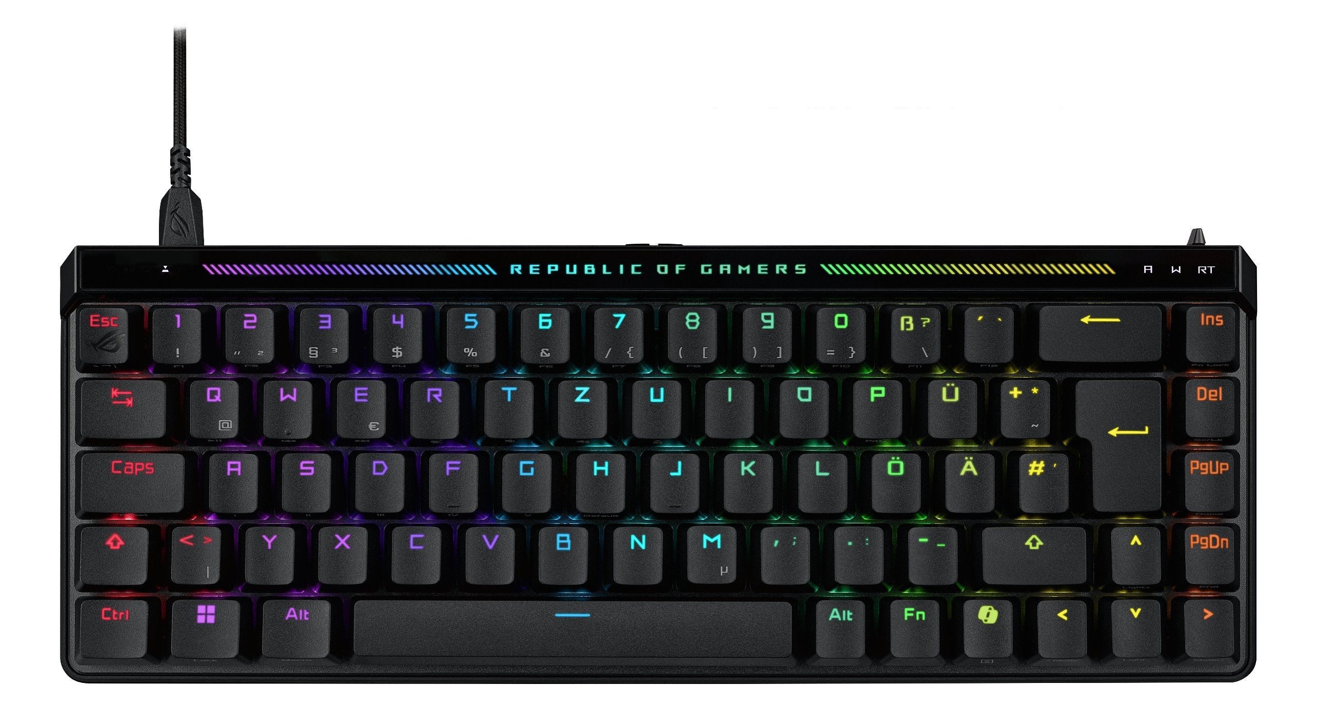 Asus Rog Falchion Ace Hfx, Teclado De Juegos Negro, De-Layout, Rog Hfx 90mp03ve-Bkda20
