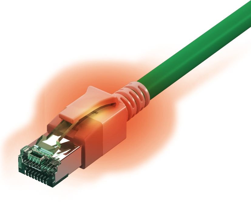 Easylan Dualboot Led Cable De Red Rj45 S Ftp Cat.6a (Class Ea), Mit Sacon Stecker, Lsoh, Grn, 3 M
