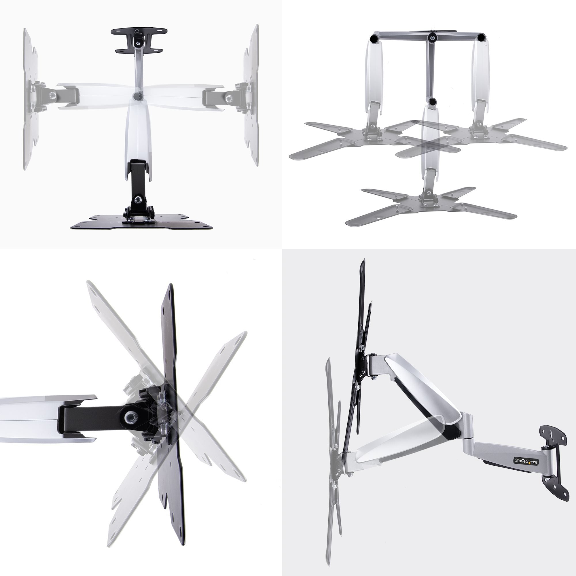 Startech Soporte Vesa De Pared Para Tv De 23 A 55 Pulgadas  Ajustable Con Movimiento Total