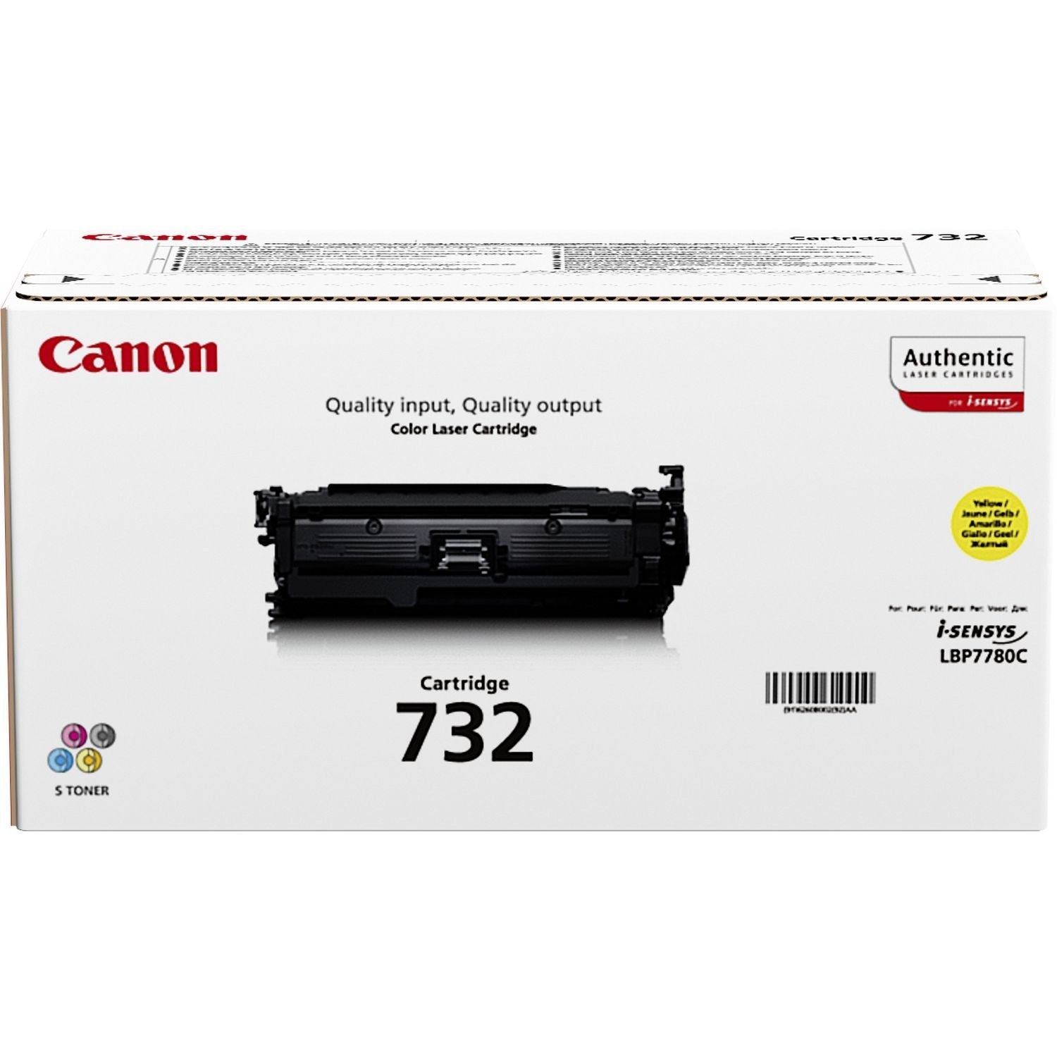 EAN 4960999909073 - Canon 732Y cartucho de tóner 1 pieza(s) Original Amarillo imagen 1