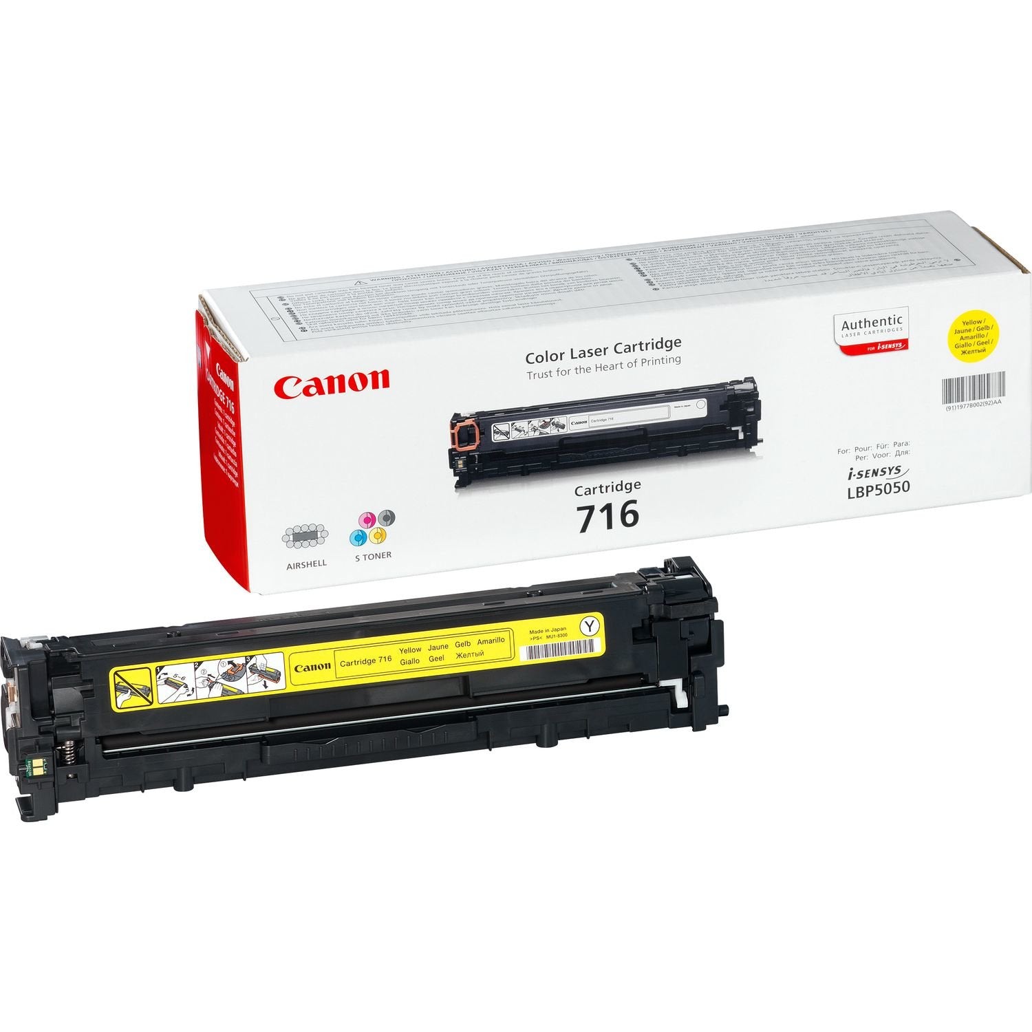 EAN 4960999610863 - Canon 716 Y cartucho de tóner 1 pieza(s) Original Amarillo imagen 1
