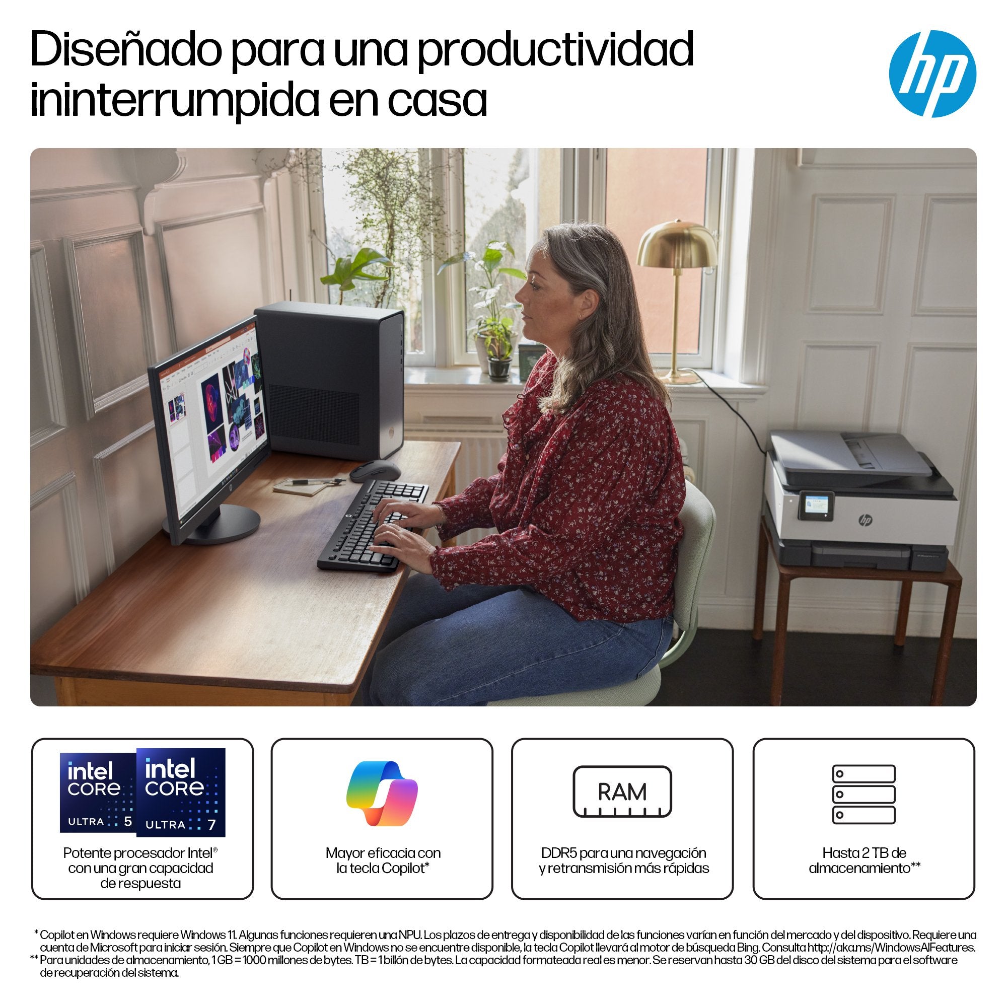Pc Hp Omnidesk Desktop M02-0015ns Intel Core I5-14400 16gb 1tb Ssd Sin Sistema Operativo