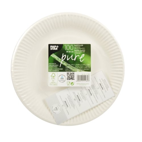 Papstar Pappteller 23 Cm Blanco