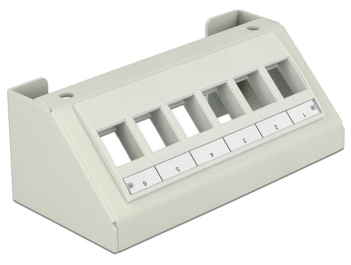 Keystone Multimedia Panel 6 Port Grau