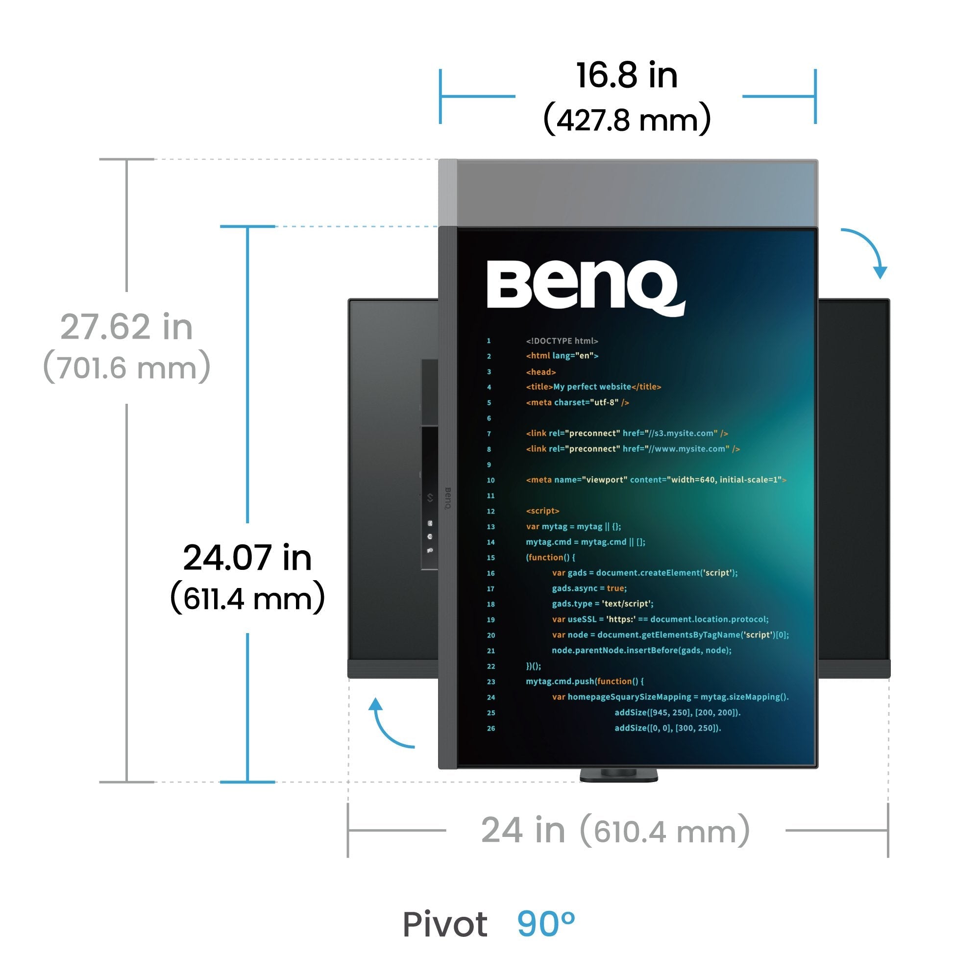 Monitor Benq Rd280ua 28.2" 3840 X 2560 Pixeles 4k Ultra Hd Negro