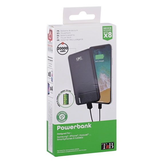 EAN 3303170107348 - T'nB PBU20000 batería externa Polímero 20000 mAh Negro imagen 5