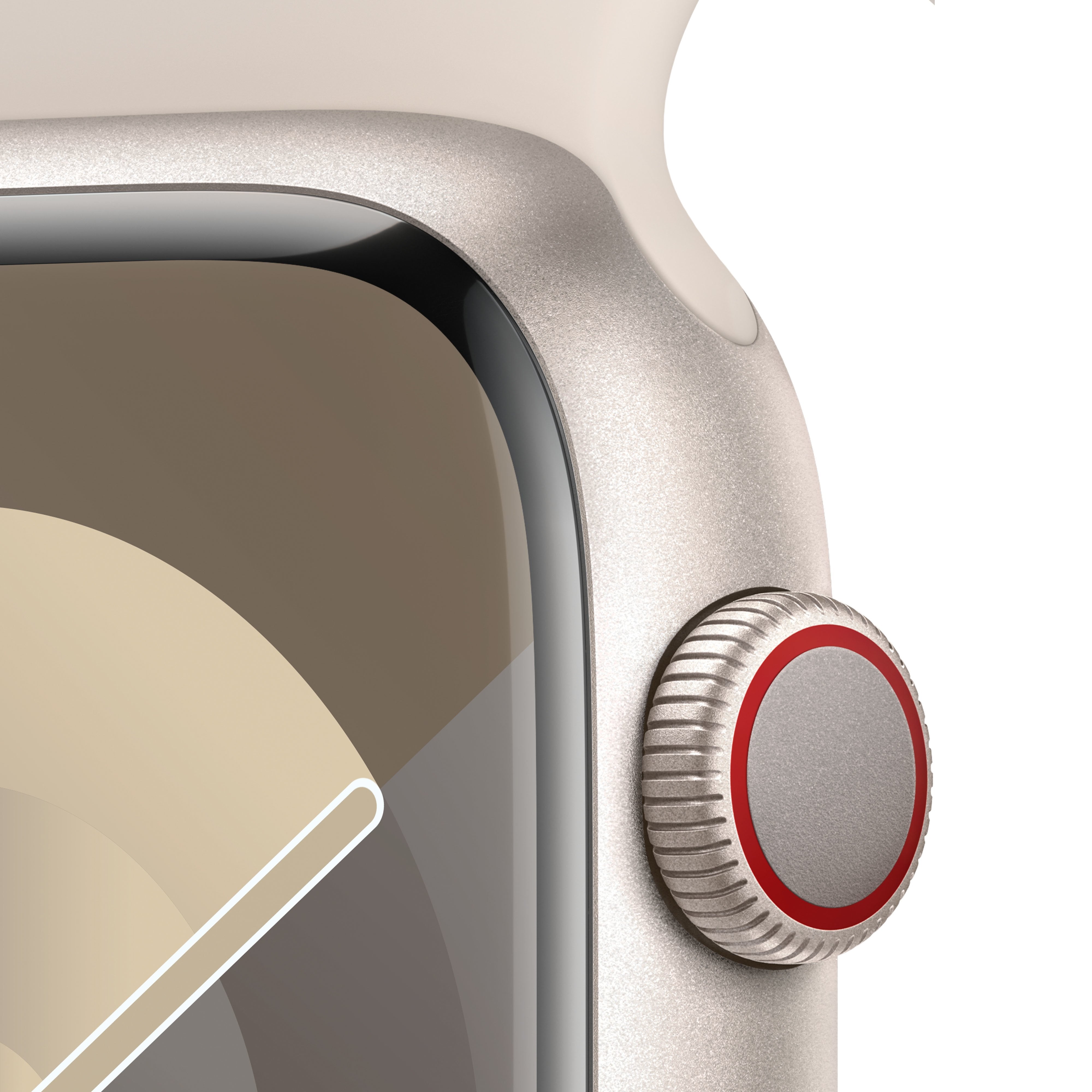 Apple Watch Series 9 Gps 45mm Cellular Caja De Aluminio Blanco Estrella Correa Deportiva Blanco Estrella S M