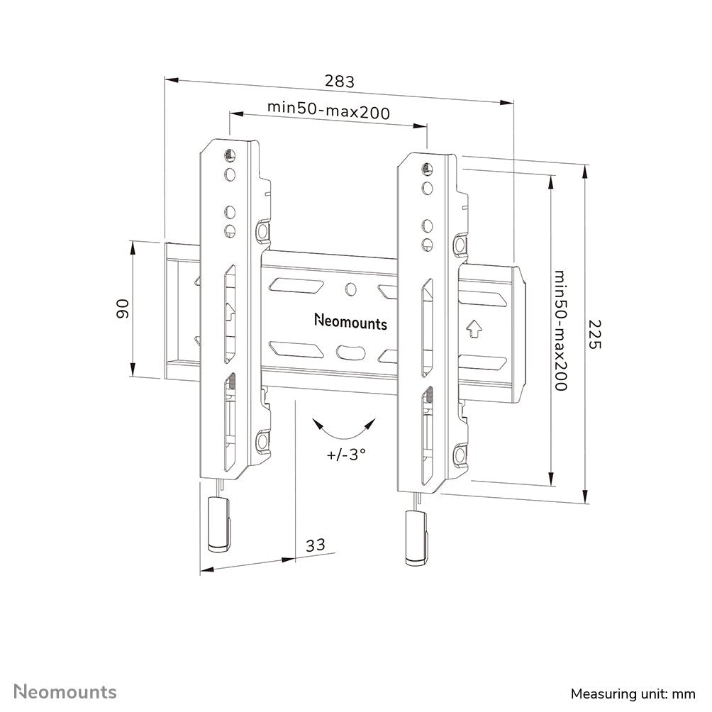 Neomounts Select Screen Wall Mount (Fixed, Vesa 200x200) (Wl30s-850bl12)
