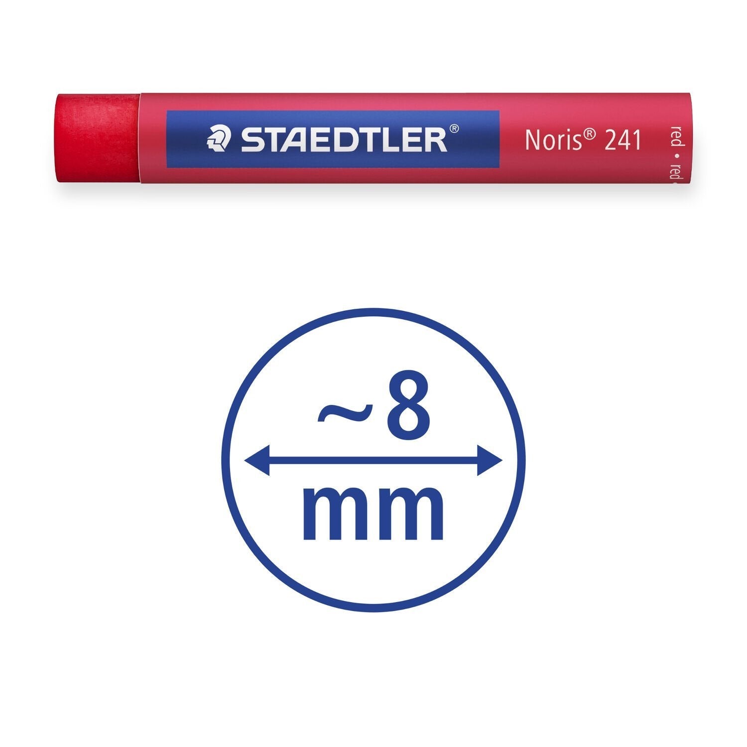 Staedtler Noris 241 Pack De 16 Ceras Blandas - Diametro 8mm - Resistencia A La Rotura - Colores Surtidos