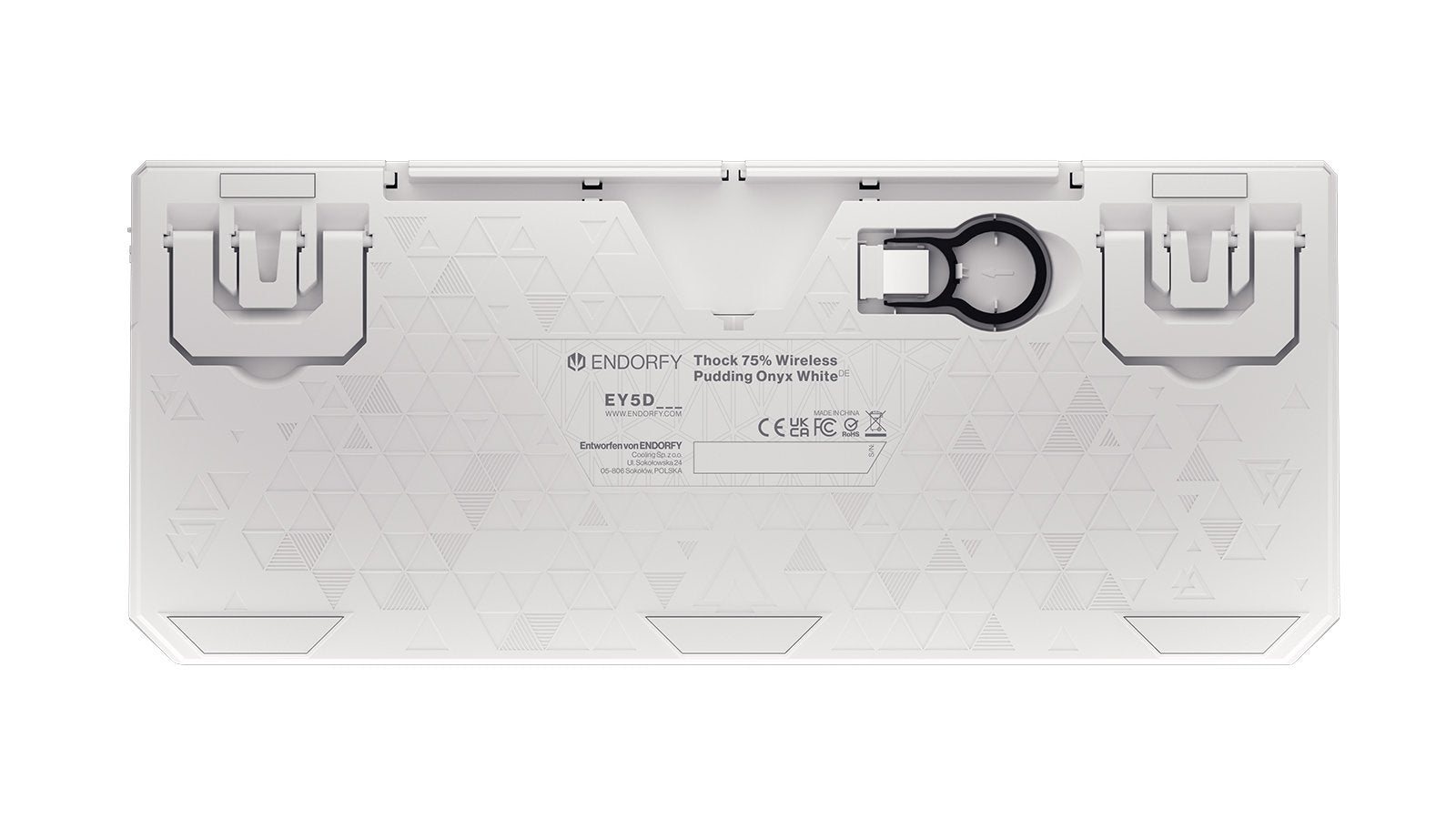 Teclado Alemán Endorfy Thock 75% Rf Inalámbrica + Usb Qwertz Blanco