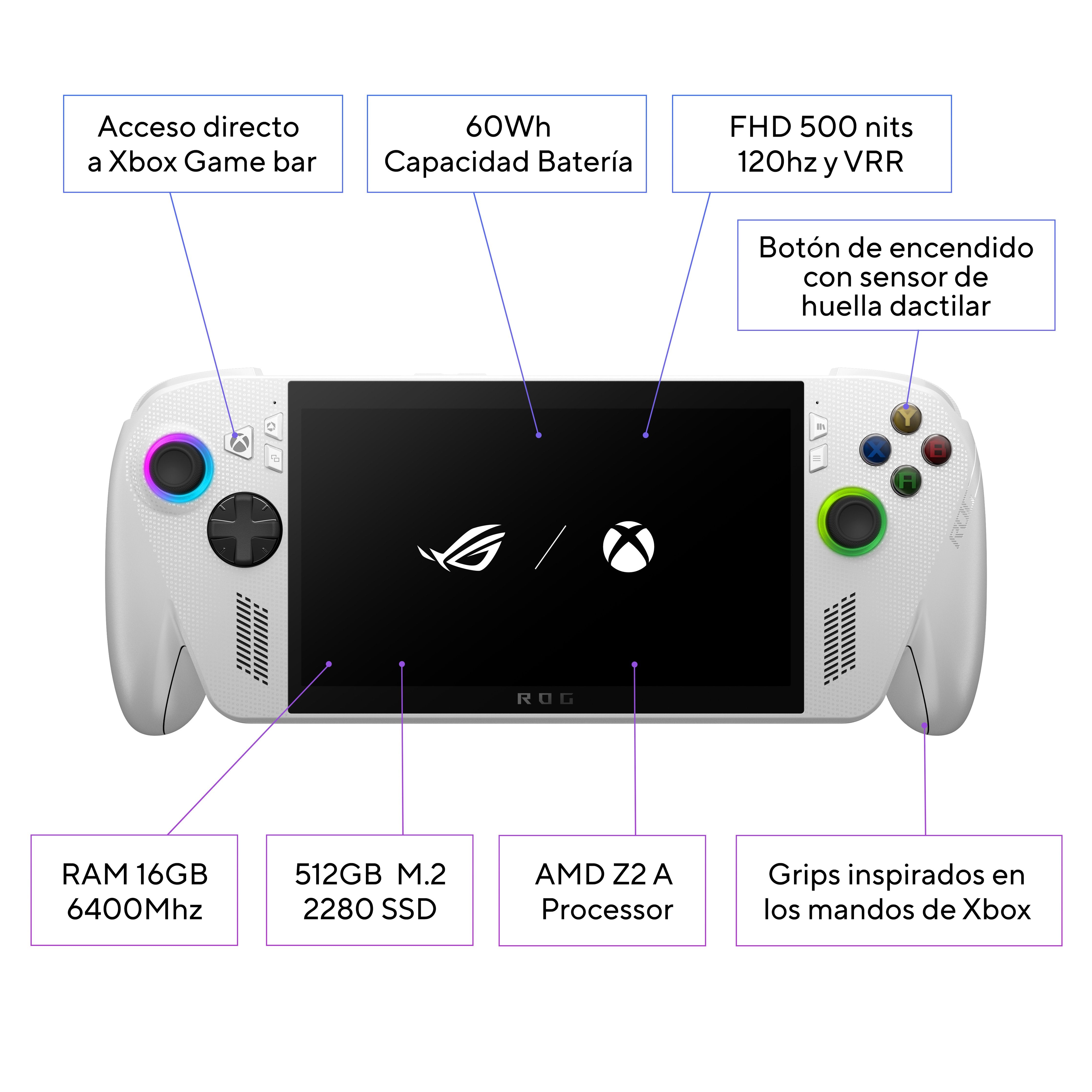 Asus Rog Xbox Ally 7" Amd Ryzen Z2 Extreme/16gb/512gb/W11
