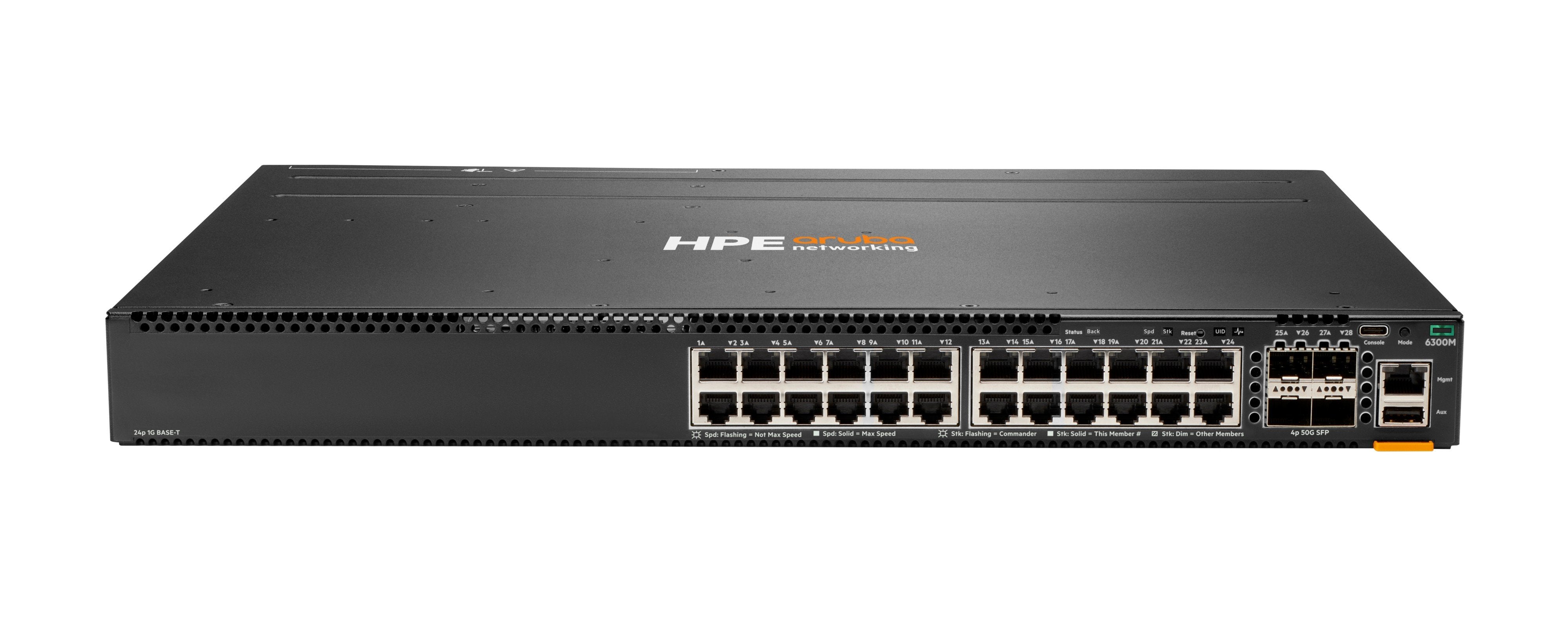 EAN 190017339504 - HPE Aruba Networking CX 6300M 24-port 1GbE and 4-port SFP56 Switch imagen 1