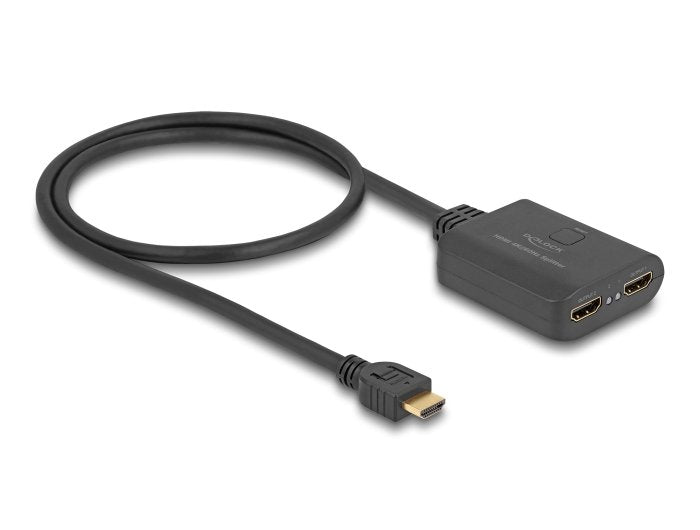 Delock Hdmi Splitter 1 X Hdmi In A 2 X Hdmi Out 4k 60 Hz Con Downscaler