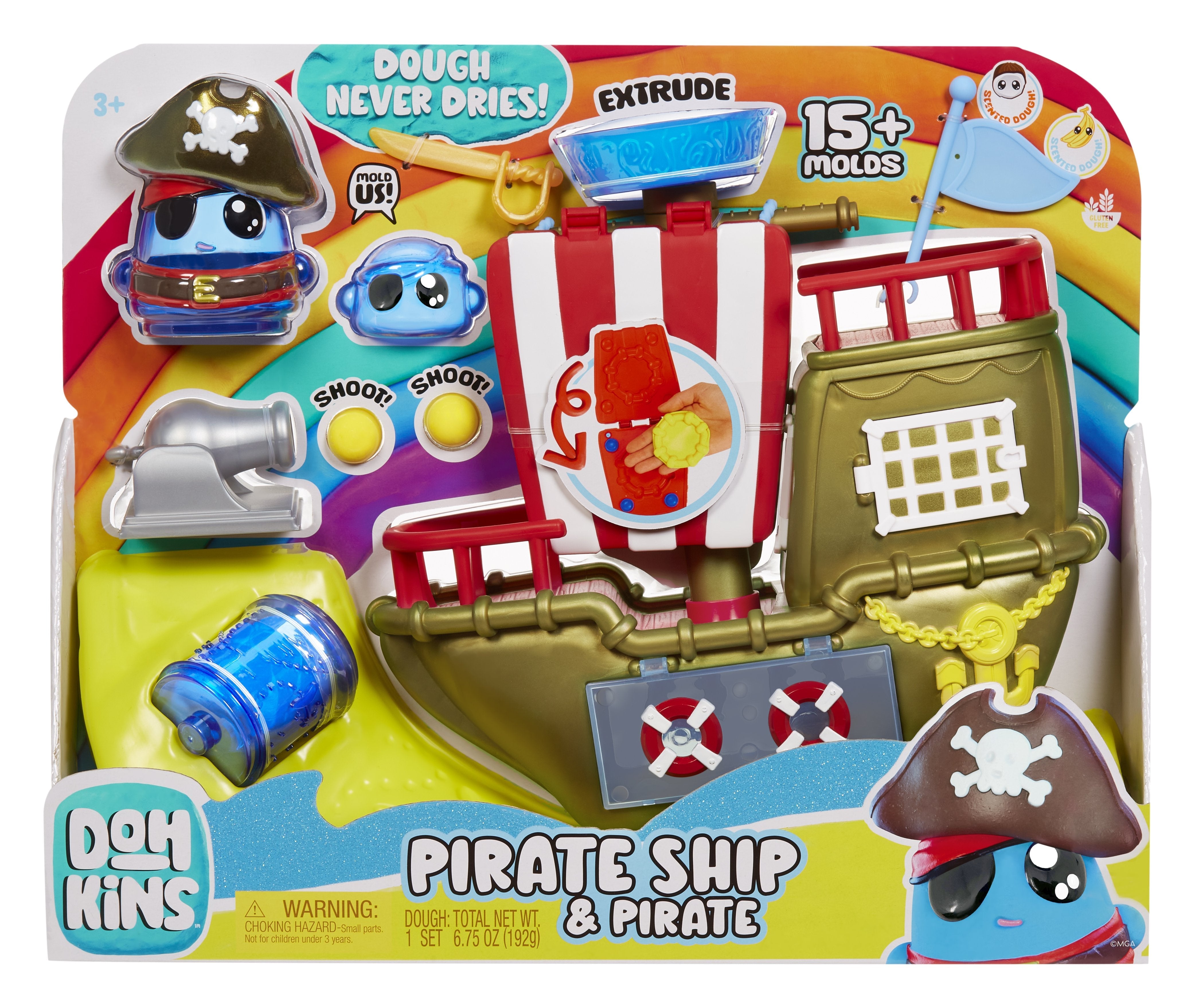EAN 35051123088 - MGA Entertainment DohKins Pirate Ship Playset Set de utensilios para jugar con plastilina 191 g Multicolor imagen 10