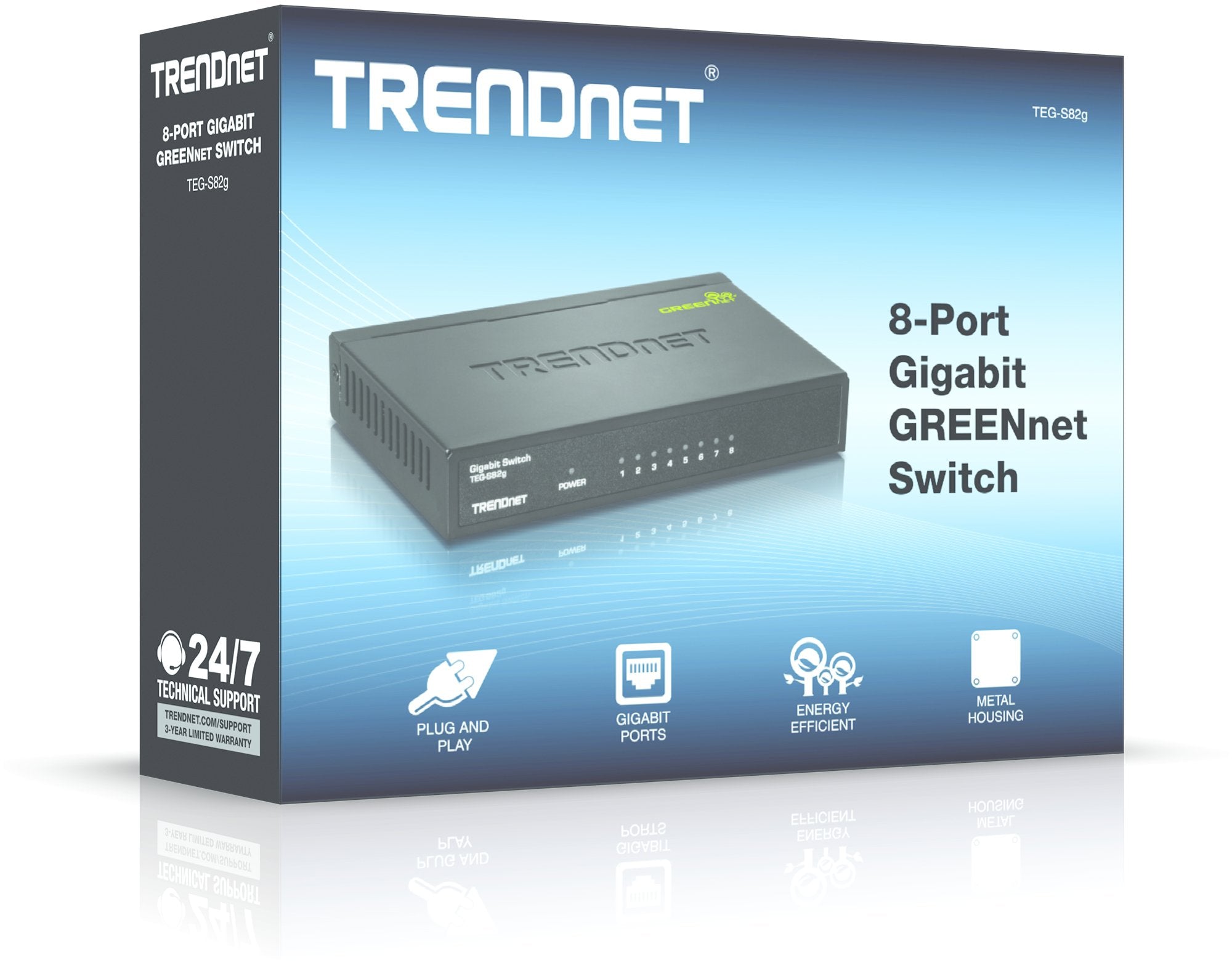 Switch Trendnet Teg-S82g 8 Puertos Rj-45 Gigabit 10 100 1000