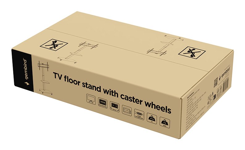 EAN 8716309135054 - Gembird TVS-75S-02 soporte para TV 190,5 cm (75") Negro imagen 8